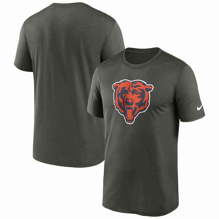 Chicago Bears Nike Grey Primetime Dri Fit Legend Logo T Shirt、mySite、vikingsvslions