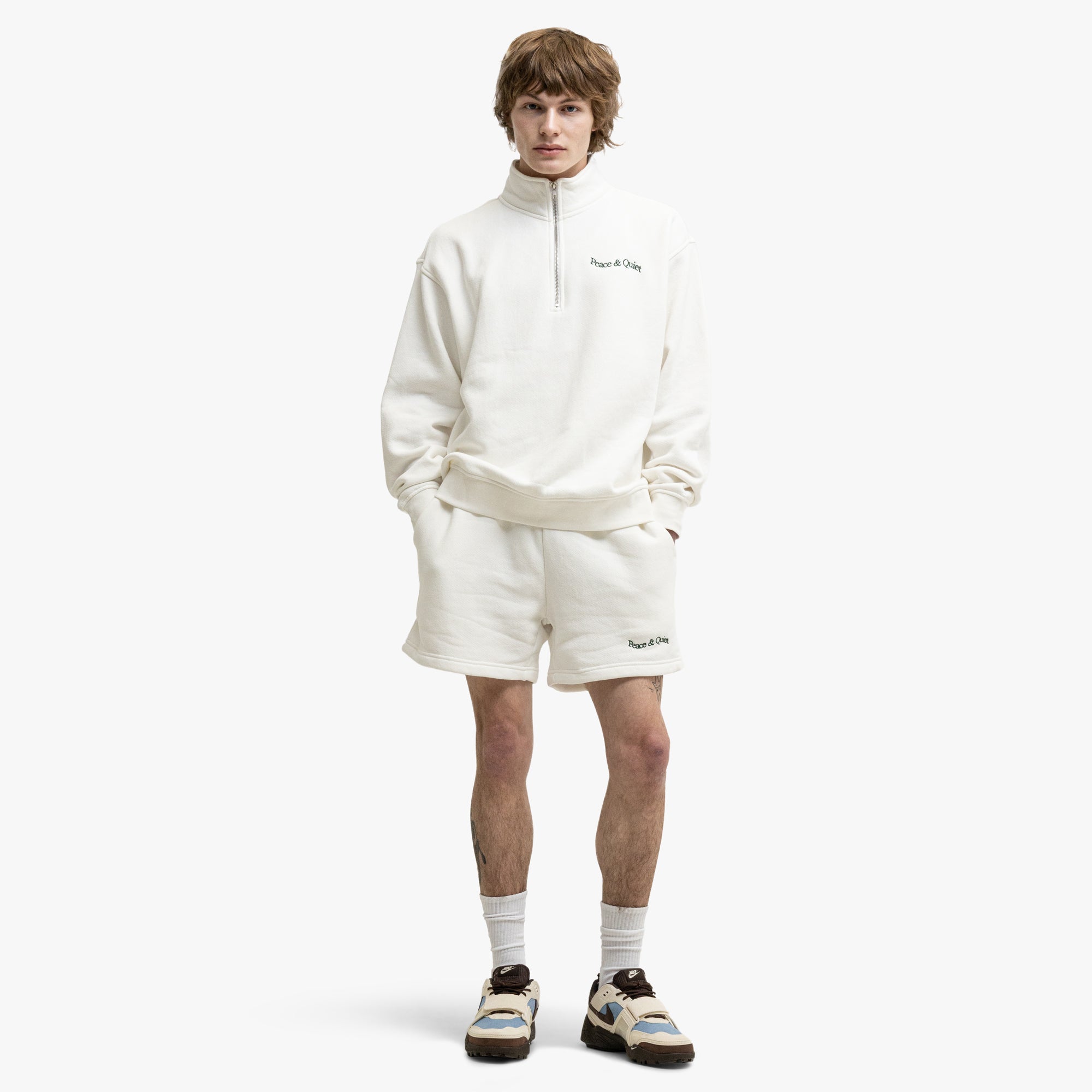  Museum Of Peace & Quiet Quarter Zip Up White、mySite、merchandisen