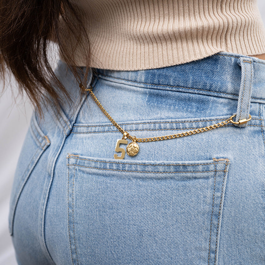 18K Gold PVD Stainless Steel Soccer Ball Charm / PDL0093、mySite、dreamappss