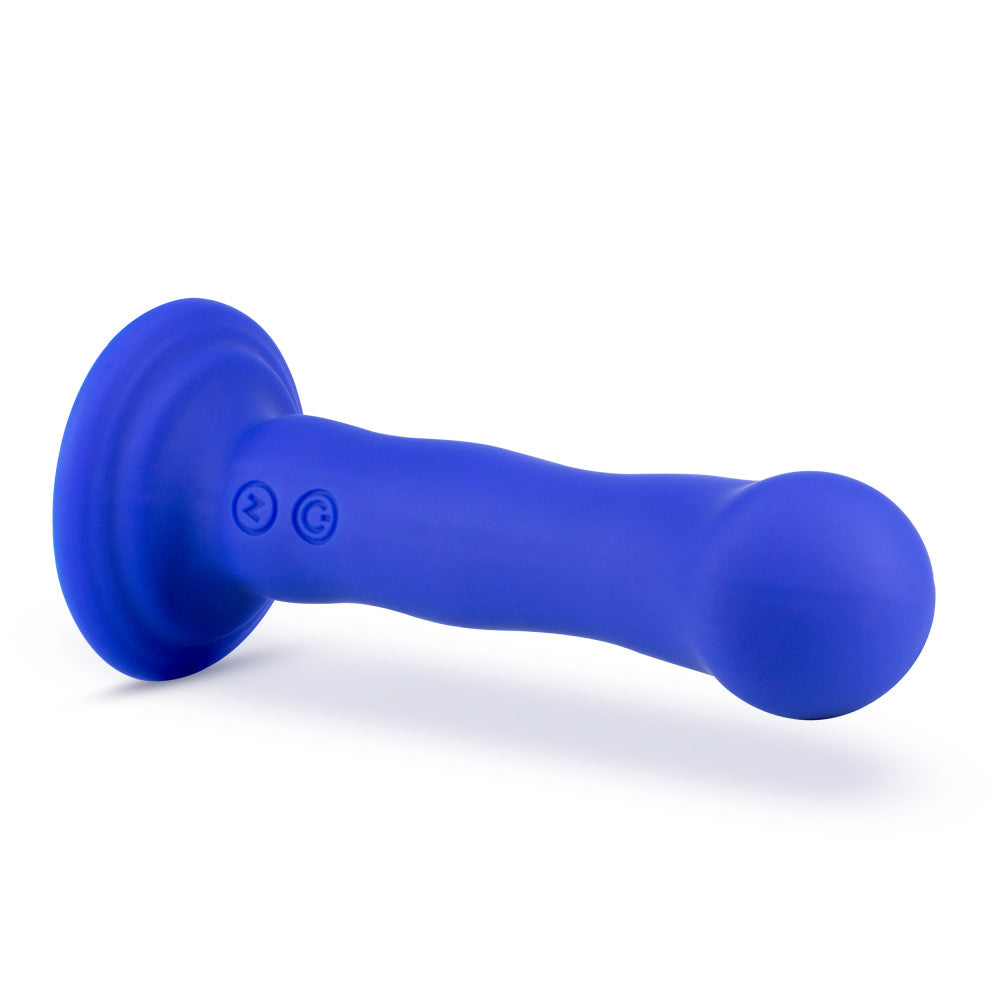 Impressions By Blush® | Santorini G-Spot Blue 6.5-Inch Long Rechargeable Vibrating Dildo With Suction Cup Base、mySite、bottomscart