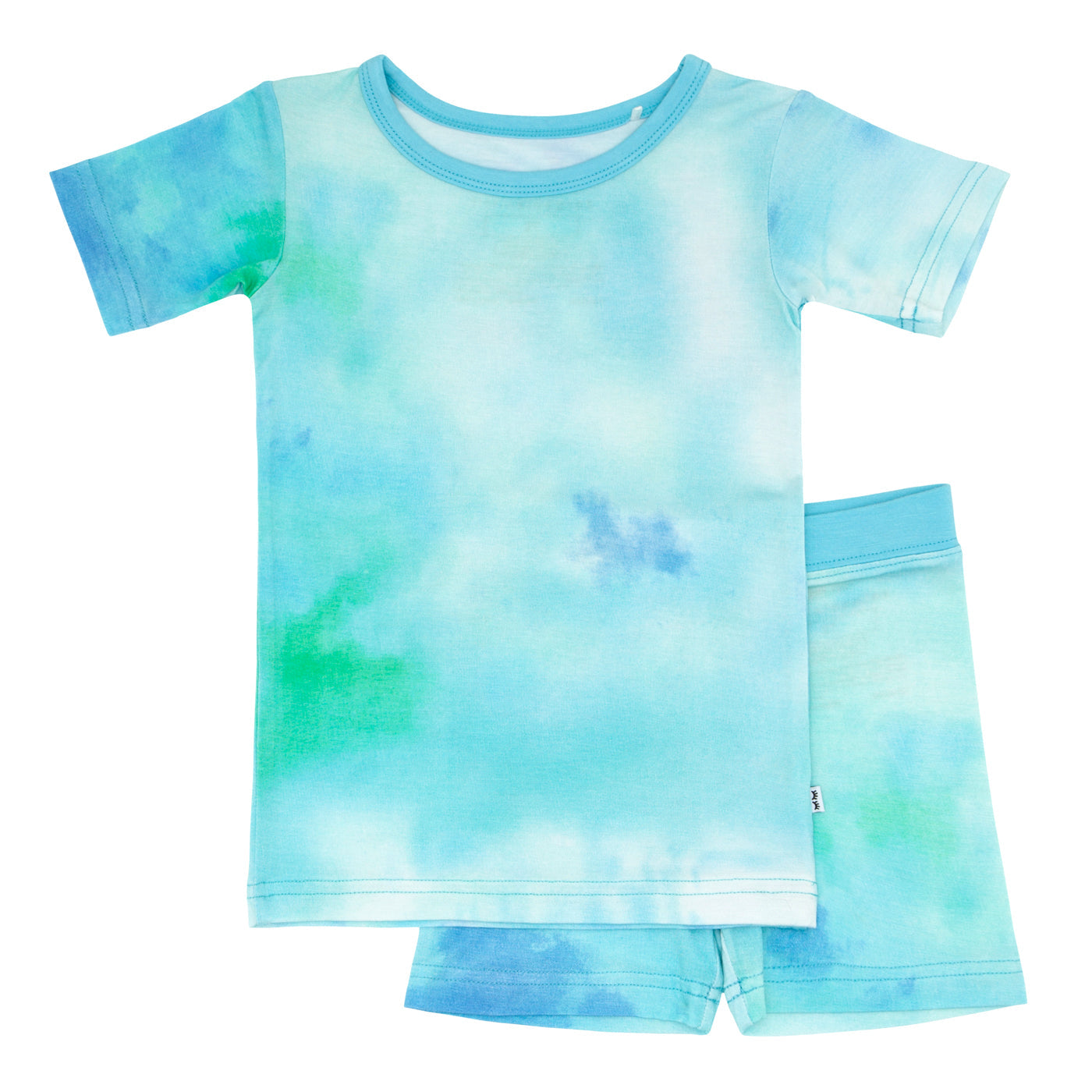  Tidepool Watercolor Two-Piece Short Sleeve & Shorts Pajama Set、mySite、layawaytickets