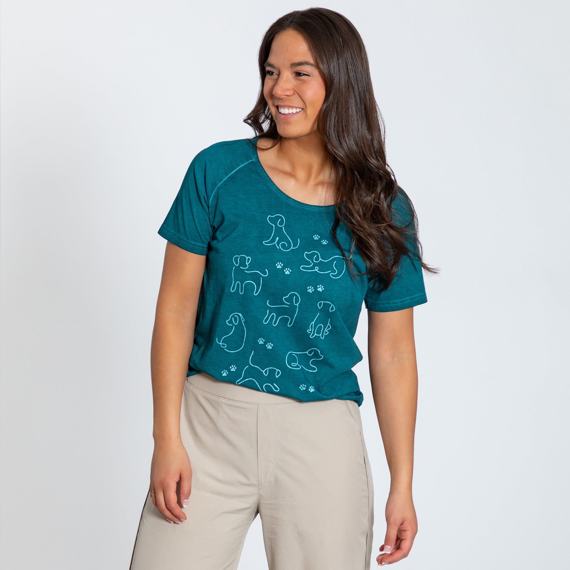 Pet Silhouette Acid Wash Tee、mySite、camillekostekn