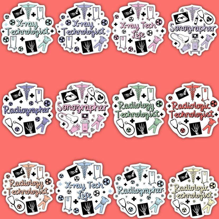  X-ray Tech, Sonographer, Radiology Sticker Pack、mySite、elrpsem3k