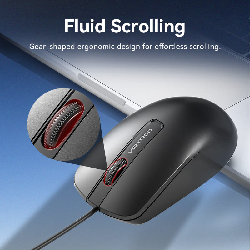 Vention USB Wired Full-Sized Keyboard and Mouse Combo Black Slim Type - US English Layout、mySite、fannypackpong