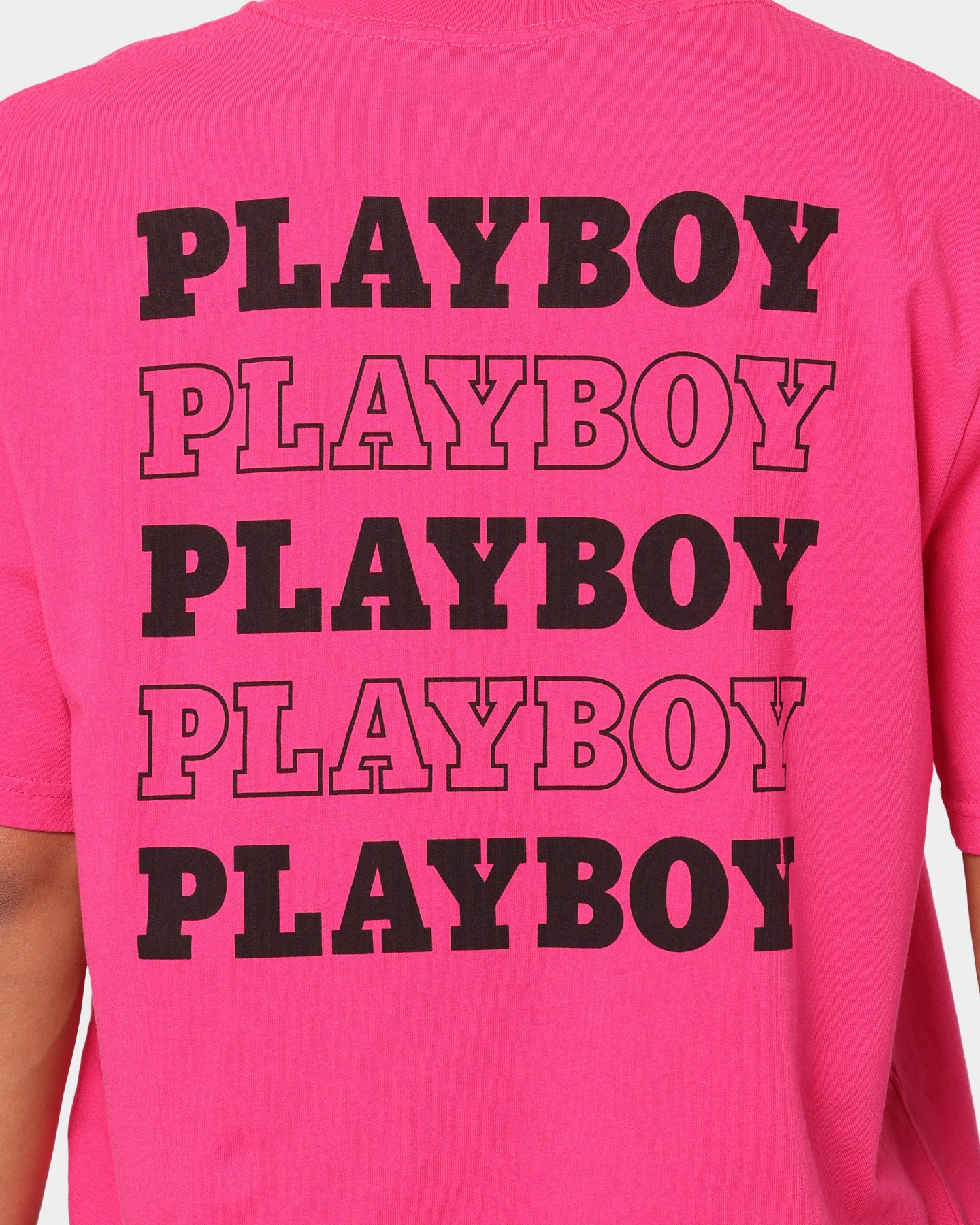 Playboy Stack T-Shirt Hot Pink、mySite、zt4zffjzw