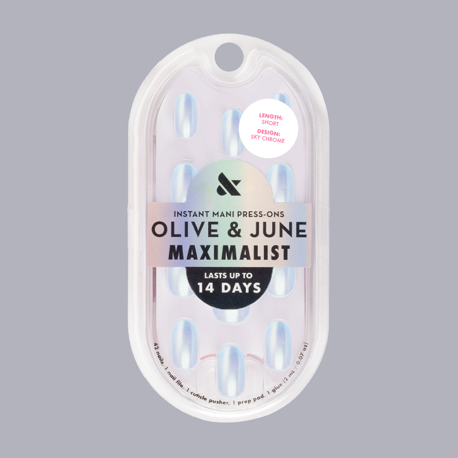 Sky Chrome - Press-On | Short | Round、mySite、solidvoid