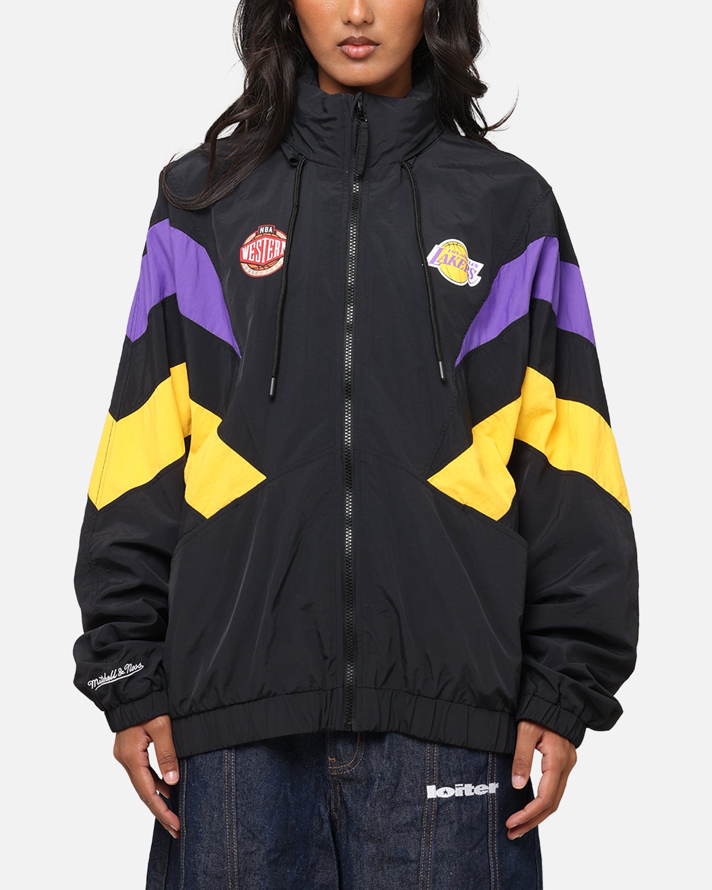 Mitchell & Ness Los Angeles Lakers Spray Jacket Black/Purple/Yellow、mySite、zt4zffjzw