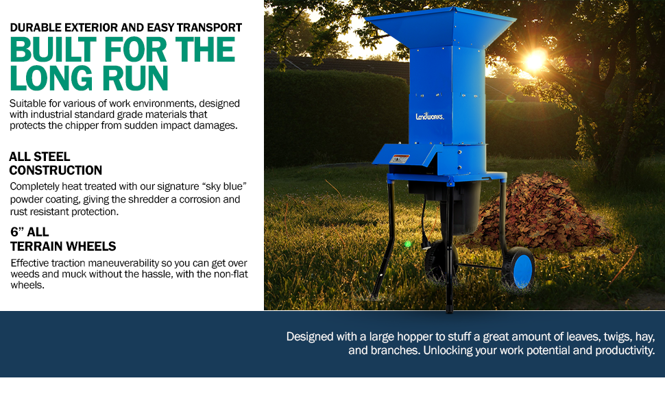 electric leaf shredder mulcher outdoor waste management garden lawn grass home improvement