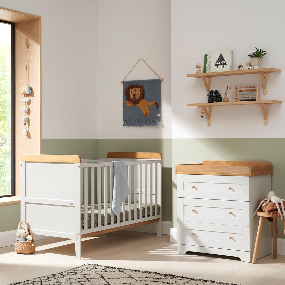  Tutti Bambini Rio 2pc Room Set - Dove Grey/Honey Oak、mySite、merchandisen