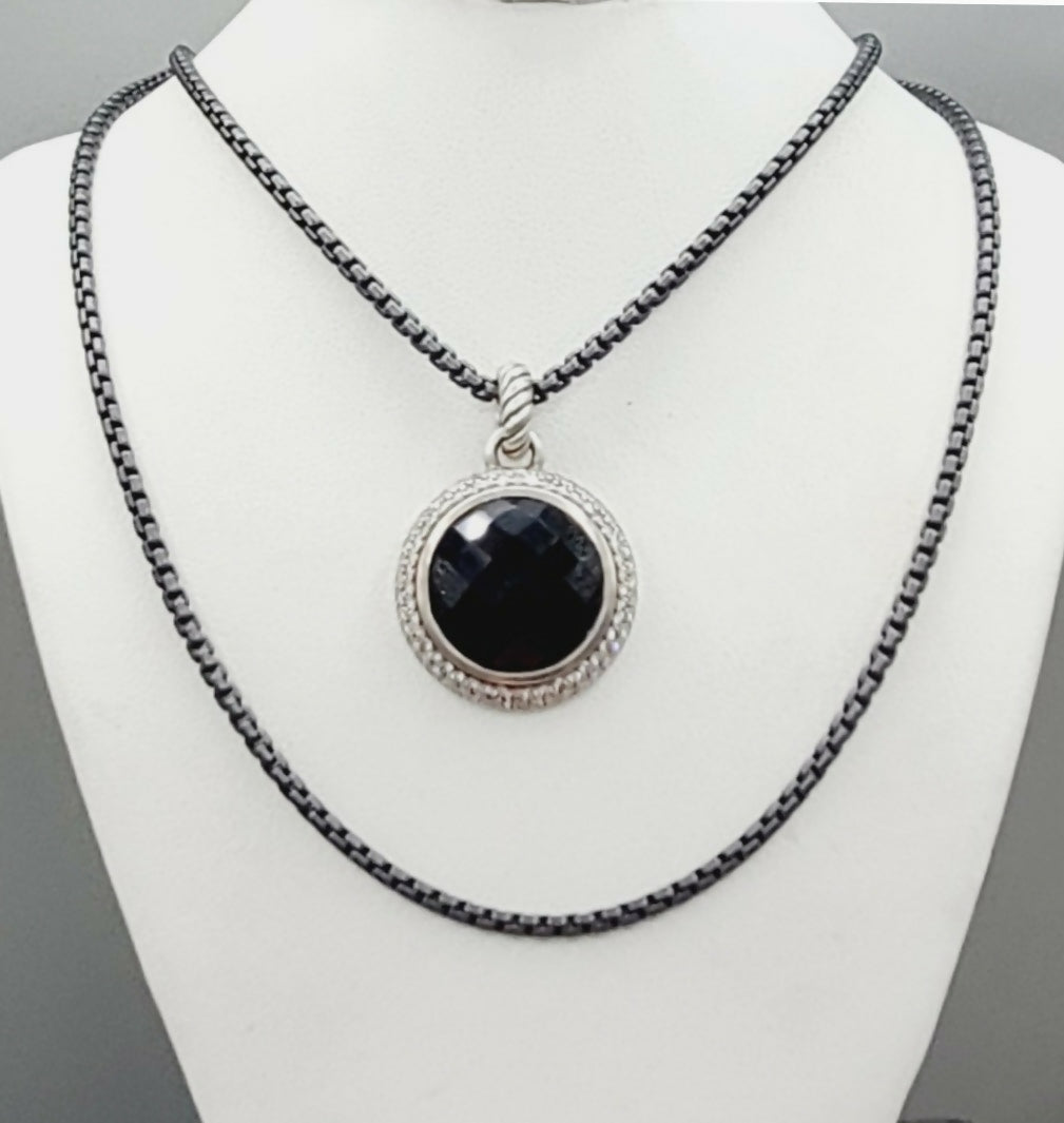 David Yurman Cerise Pendant 鈥?18mm Black Onyx & Diamonds、mySite、hinf8tx79