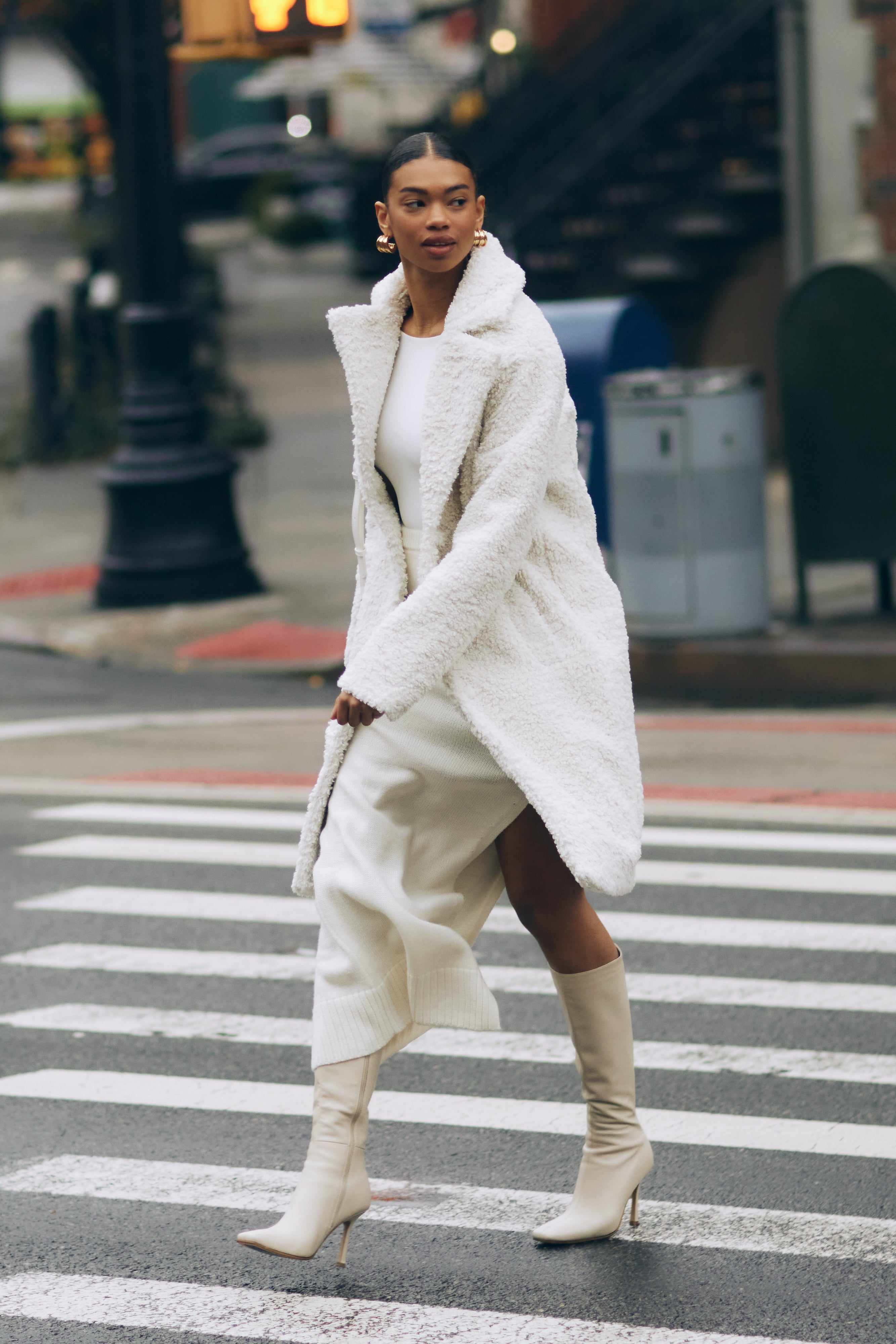 Izzy Boucle Coat - Cream、mySite、solidvoid