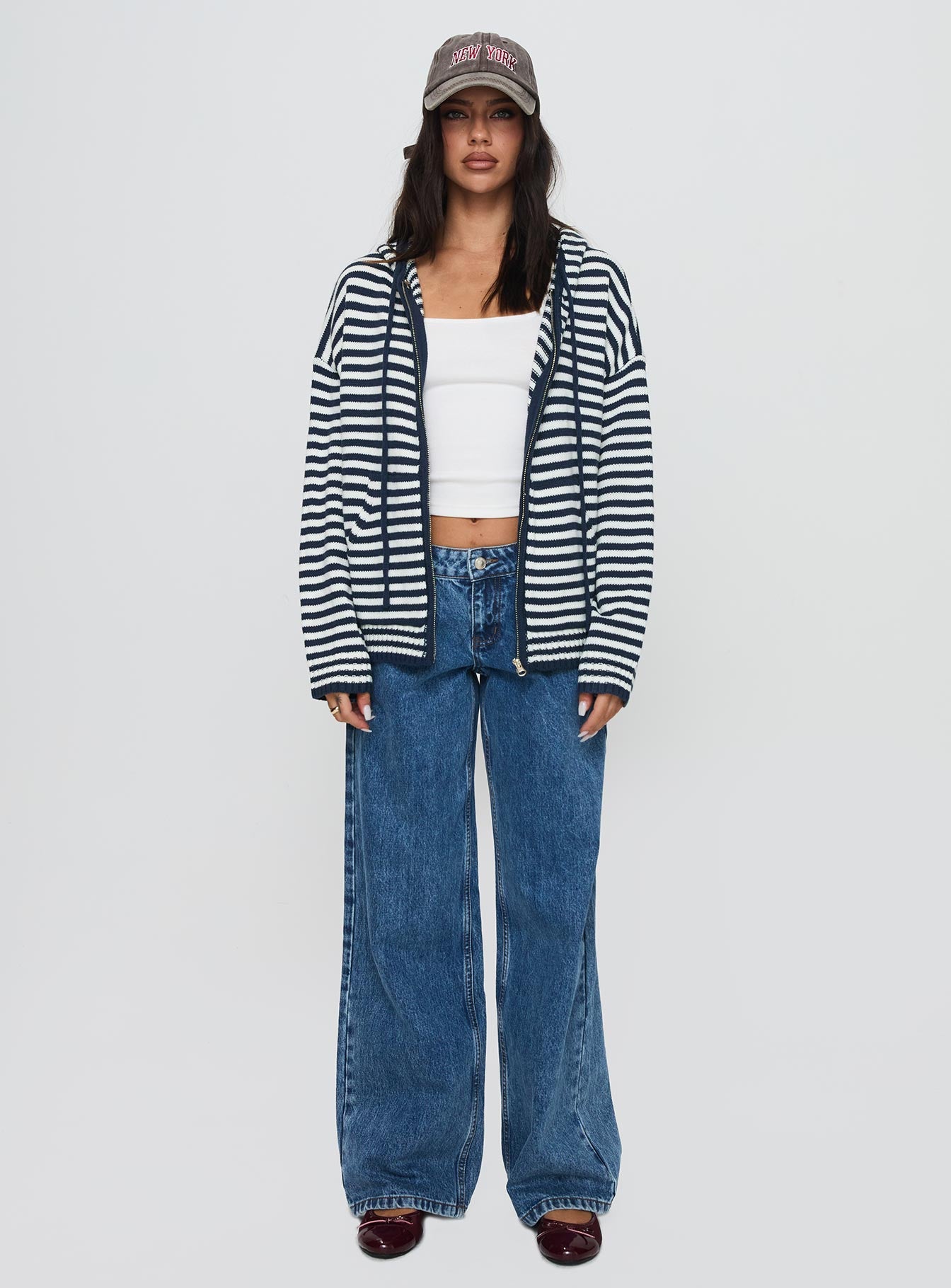 Brienna Zip Jacket Navy、mySite、solidvoid