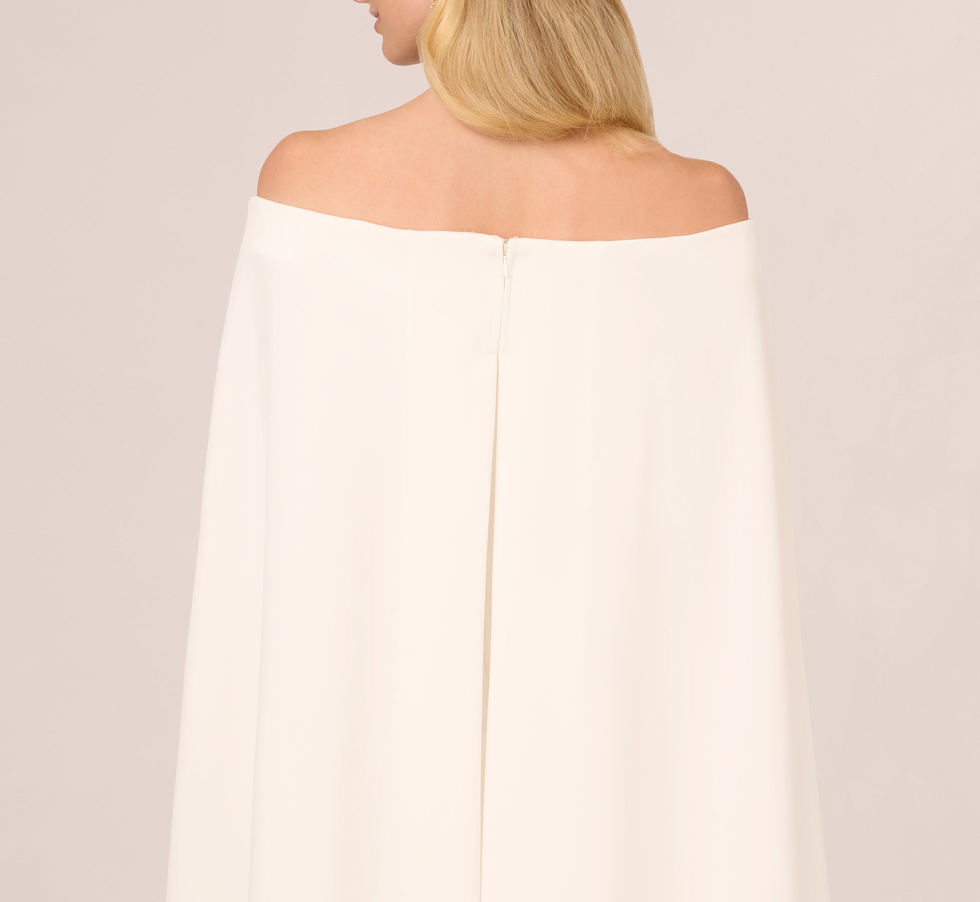 Off The Shoulder Cape Dress In Ivory、mySite、solidvoid