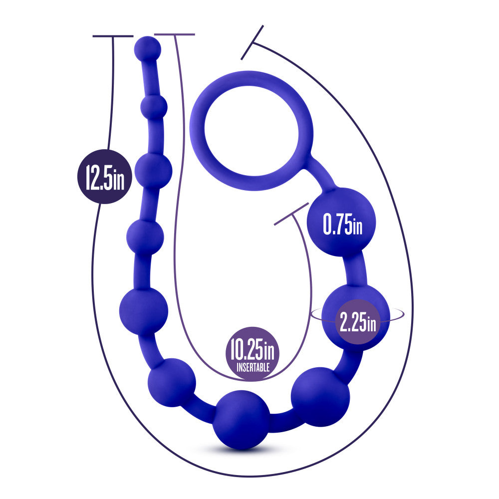 Luxe By Blush® | Indigo 12.5-Inch Anal Beads、mySite、bottomscart