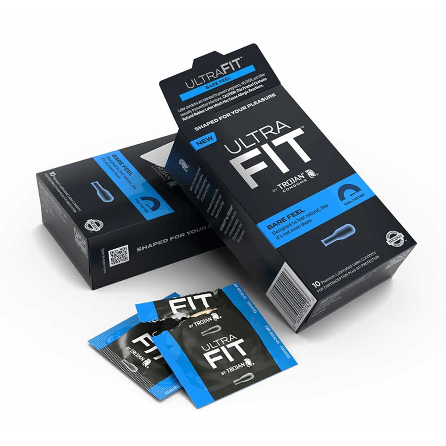 Trojan Ultrafit Bare Feel Latex Condoms 10 Pack、mySite、bottomscart