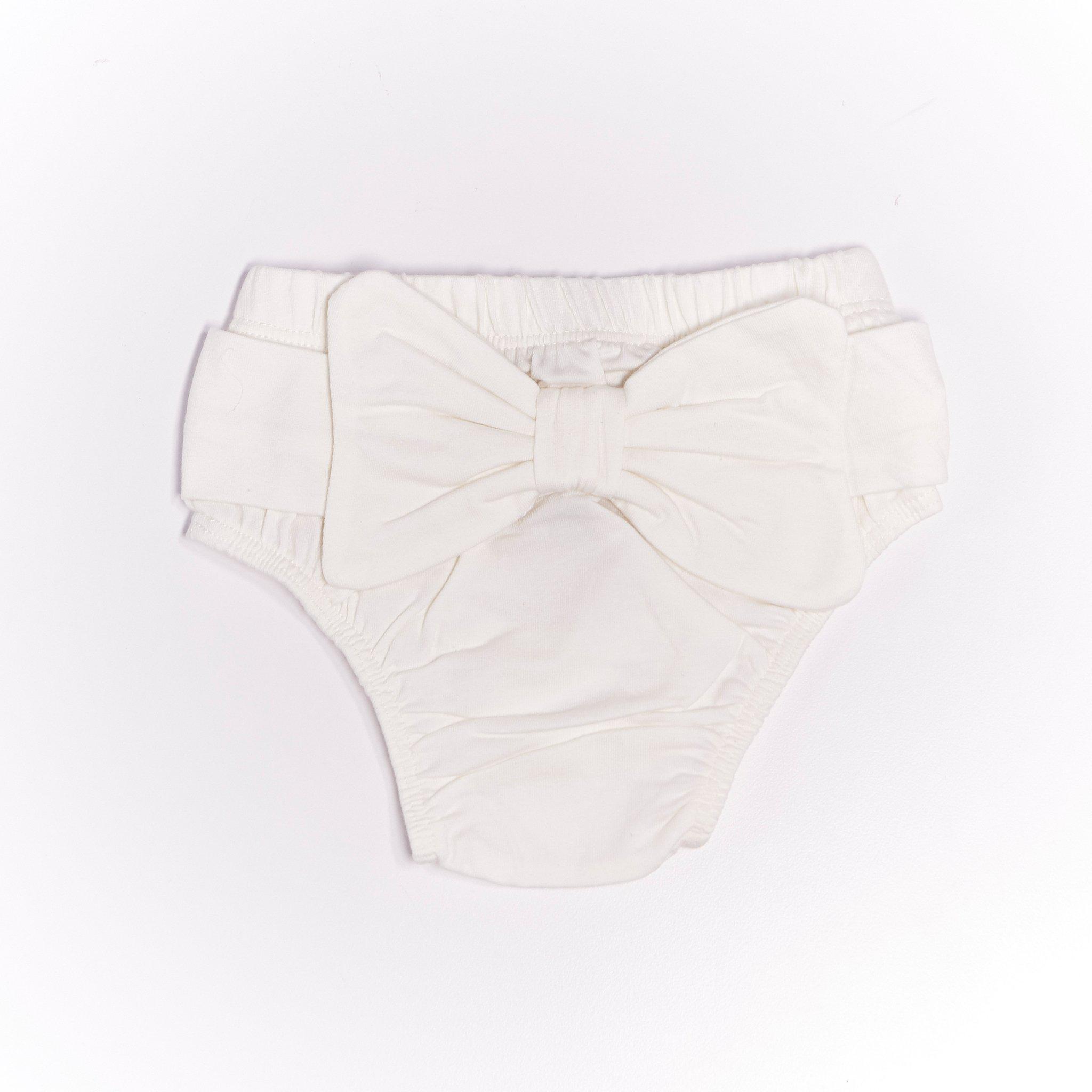 RETIRED - Organic Bow-Tu-Ful Panty - Bunny White、mySite、g9winljtr