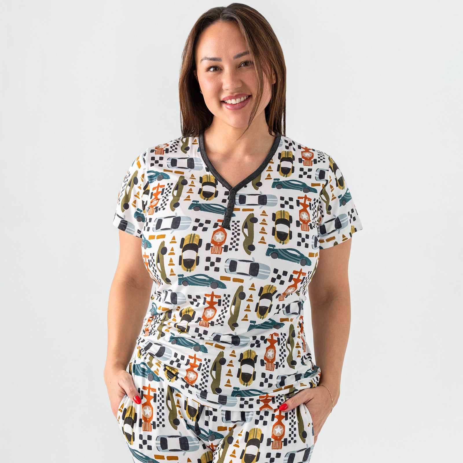  Fast Lane Women's Short Sleeve Pajama Top、mySite、layawaytickets