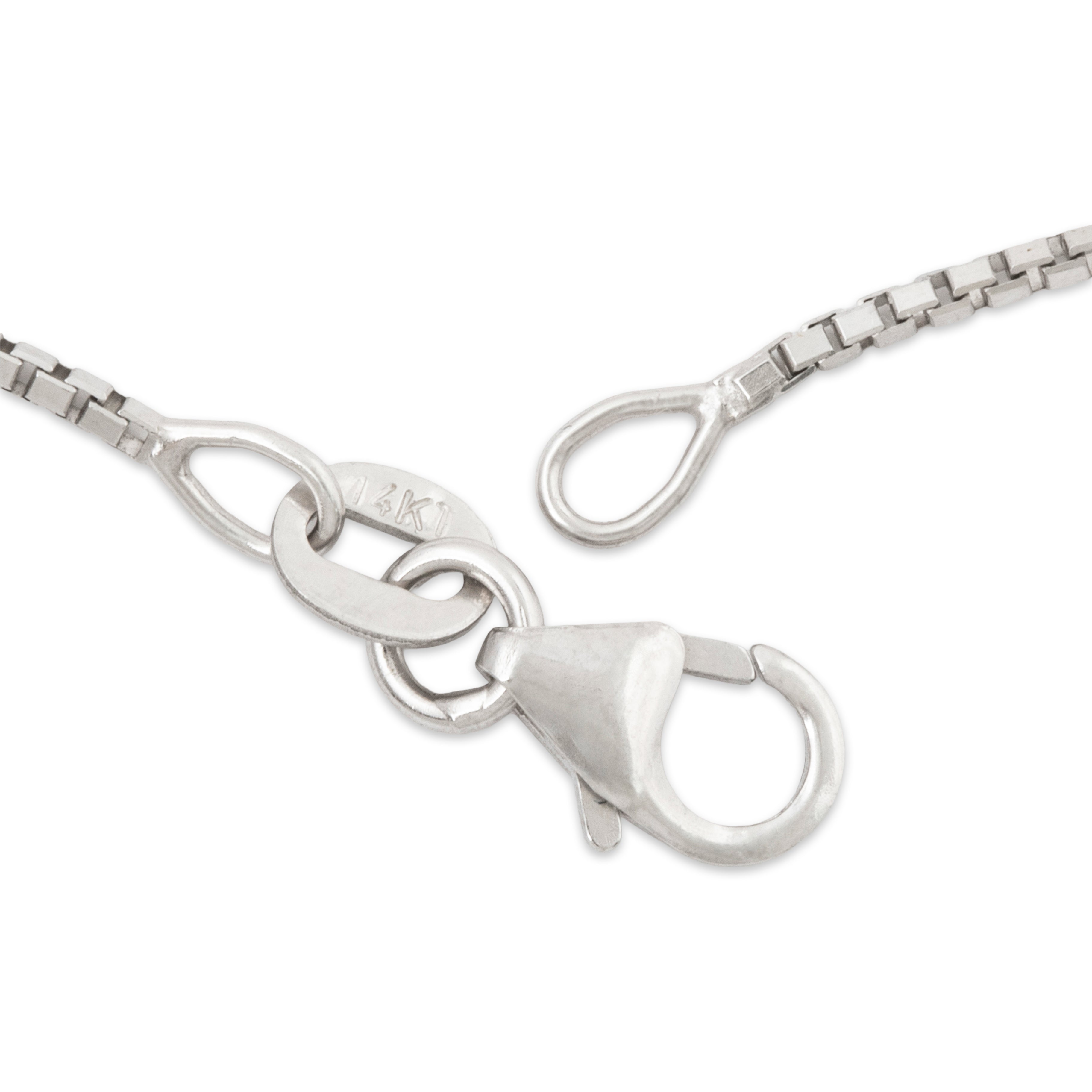 Vintage 14k White Gold Box Chain / Necklace 16、mySite、hinf8tx79