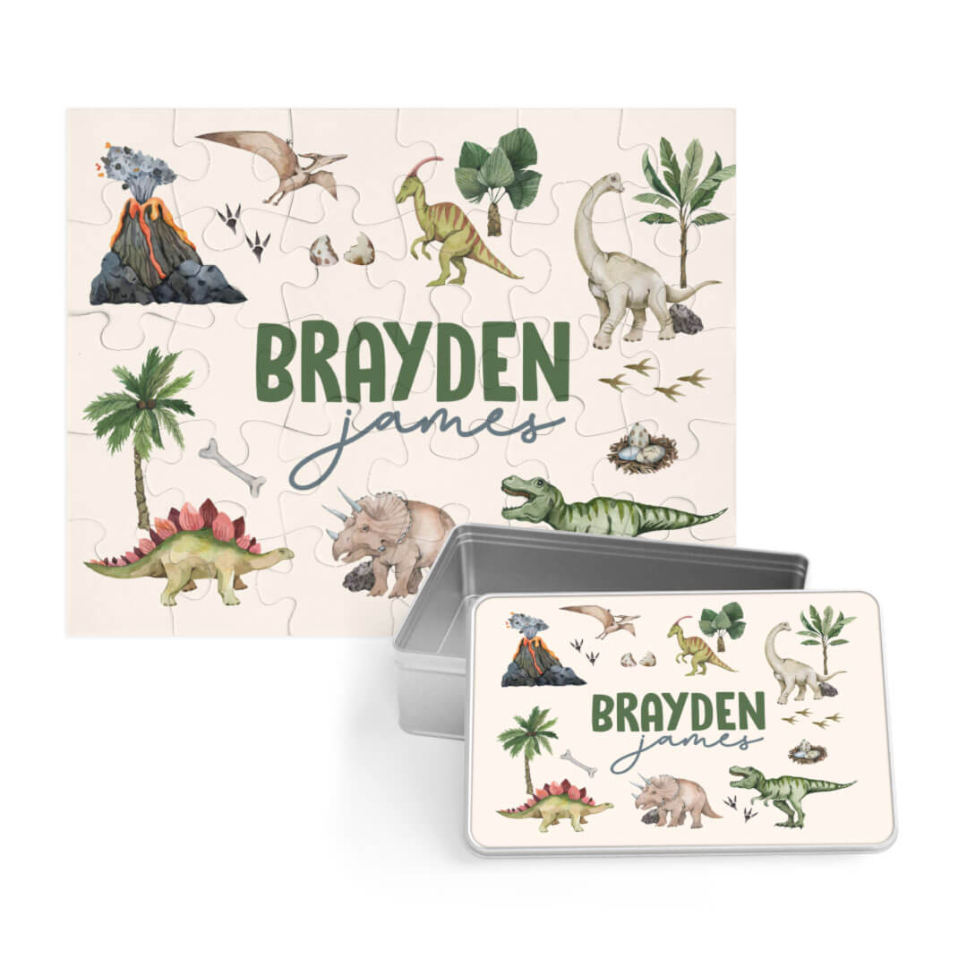  Kids Personalized 30 Piece Puzzle | Dino Tracks、mySite、layawaytickets