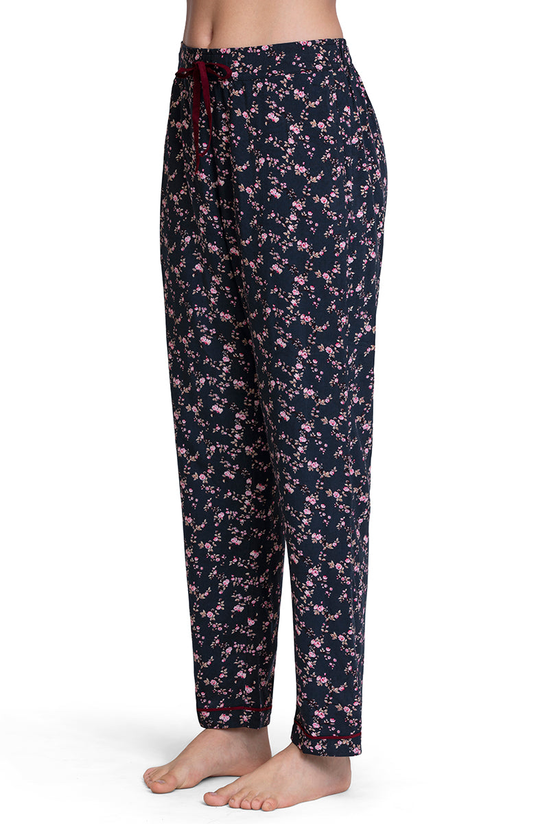  Full Length Pyjama Bottom - Floral Pr Navy、mySite、justintrudeaud