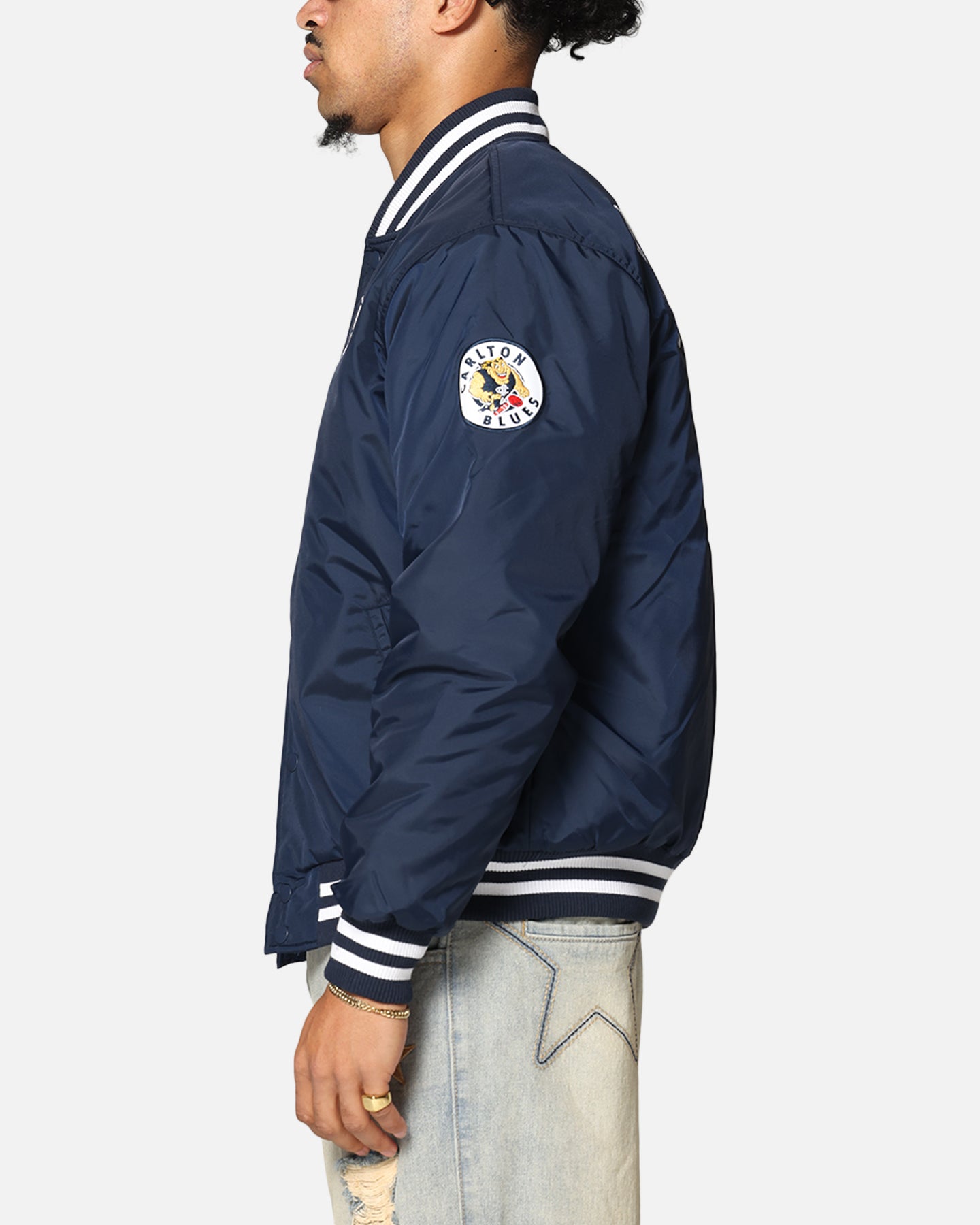 Mitchell & Ness Carlton Blues Team Bomber Jacket Navy、mySite、zt4zffjzw