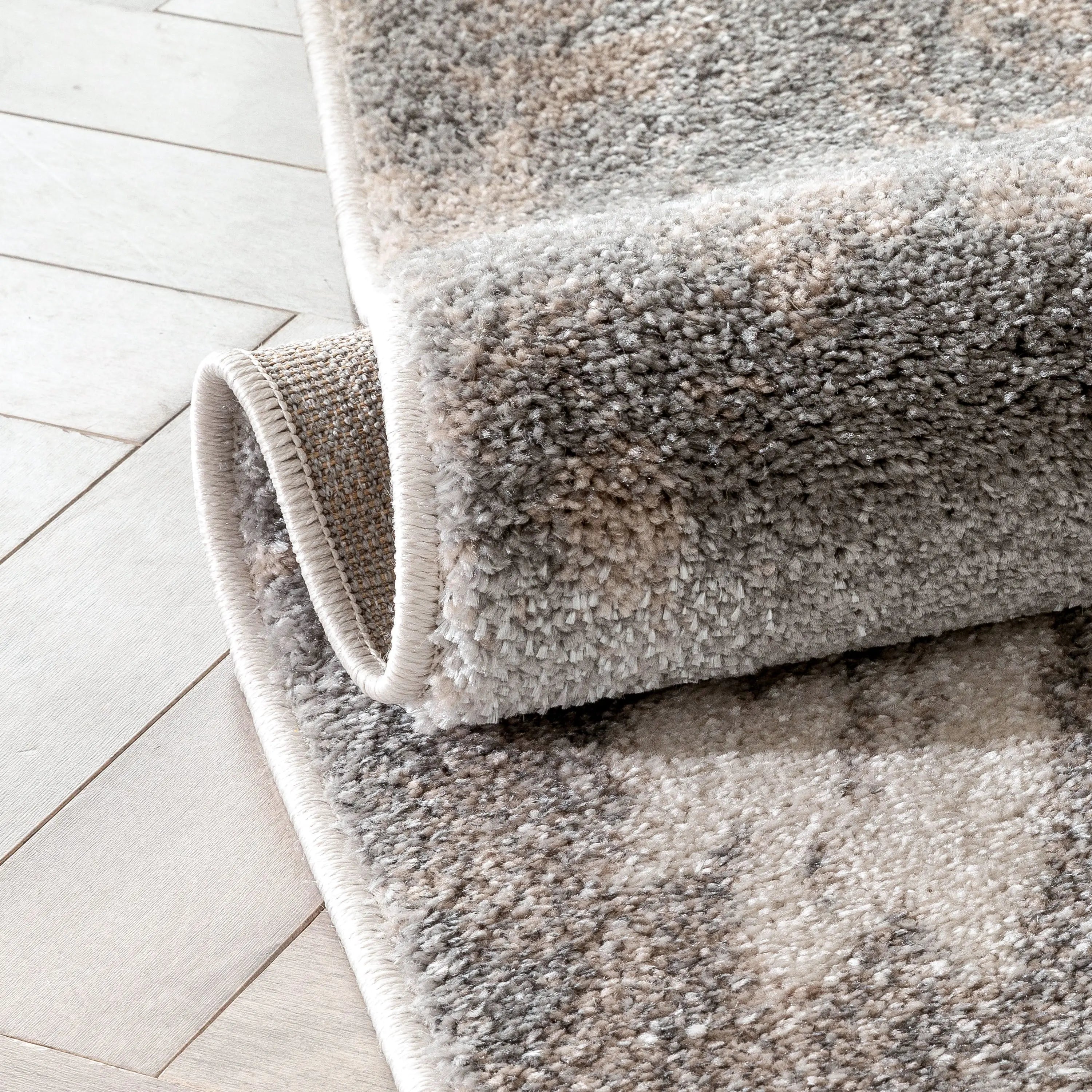 Odette Botanical Transitional Leaves Grey Vintage Rug、mySite、gigharbornorthrealestate