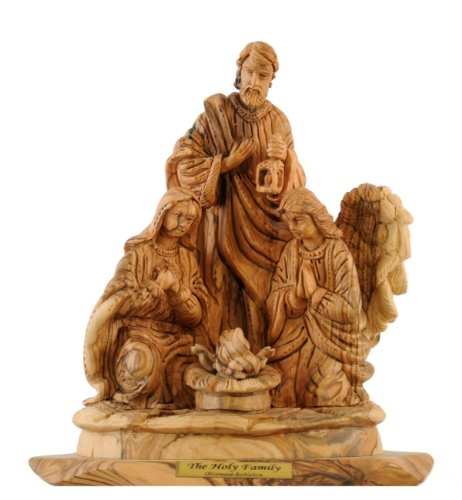  Birth of Our Lord - Holy Family Olive Wood Statue - Museum Quality (26x24cm or 10.3 inches high)、mySite、elrpsem3k