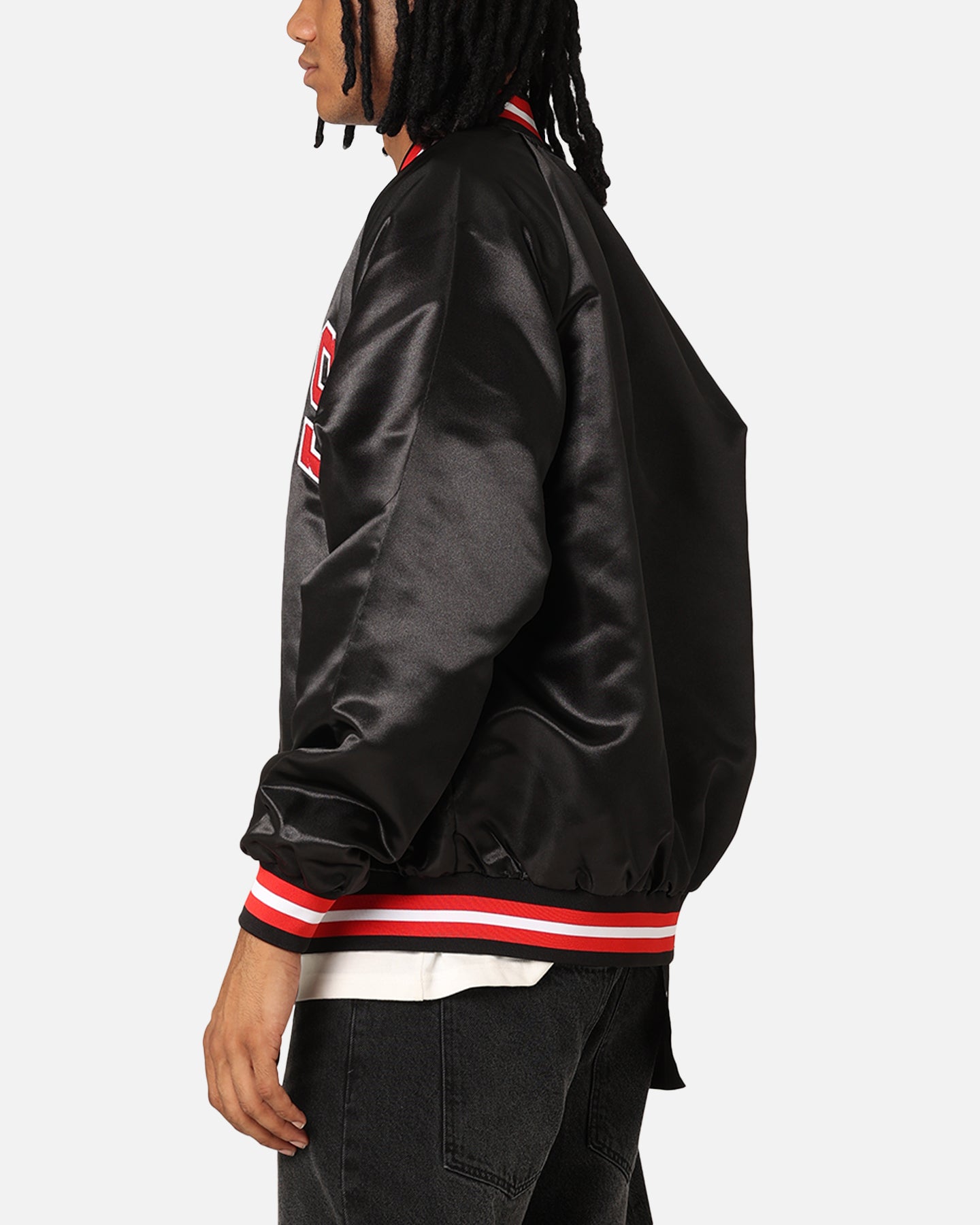 Mitchell & Ness Chicago Bulls Lightweight Satin Jacket Black、mySite、zt4zffjzw