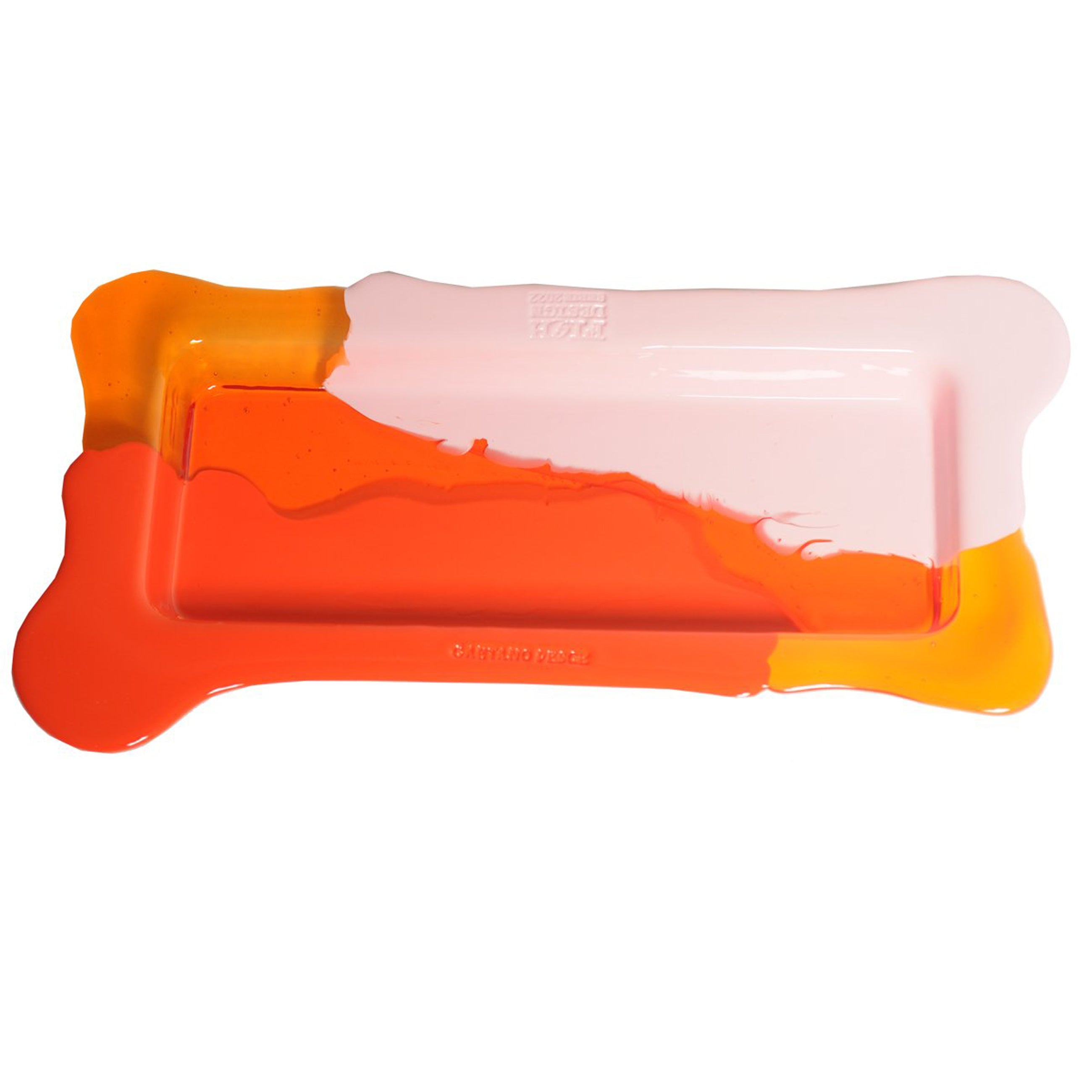 Resin Rectangular Tray TRY-TRAY Orange and Pink by Gaetano Pesce for Fish Design、mySite、neckold