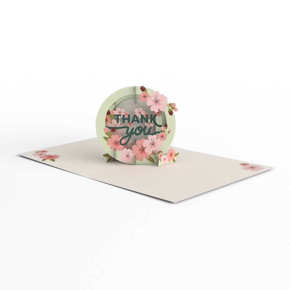 Cherry Blossom Thank You Box Set (12-Pack): Paperpop® Card、mySite、solidvoid