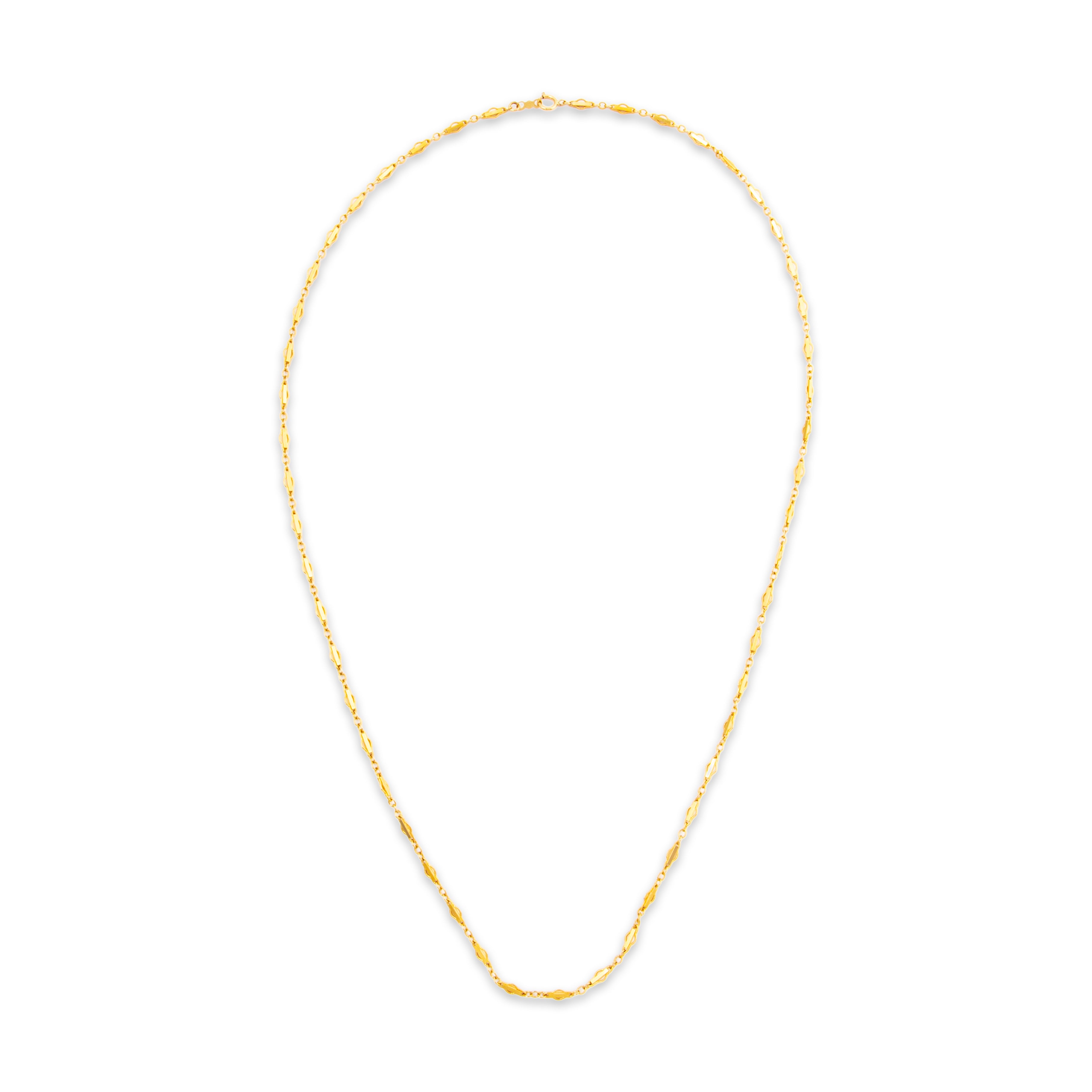 Vintage 14k Yellow Gold Lovely Openwork Link Necklace 24、mySite、hinf8tx79