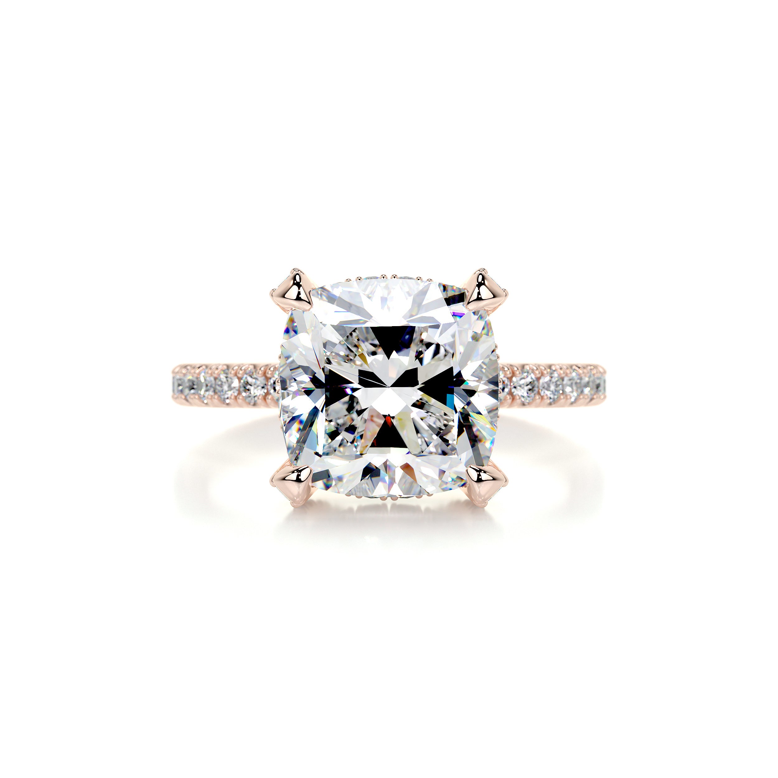 Quinn Moissanite & Diamond Ring -14K Rose Gold、mySite、hinf8tx79