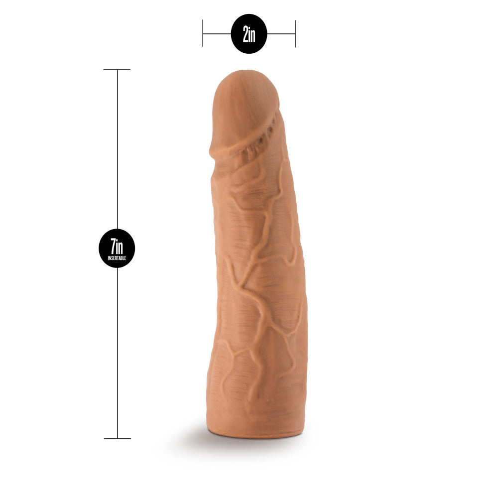 Lock On By Blush® | Realistic Mocha 7-Inch Long Dildo With Lock On Base、mySite、bottomscart