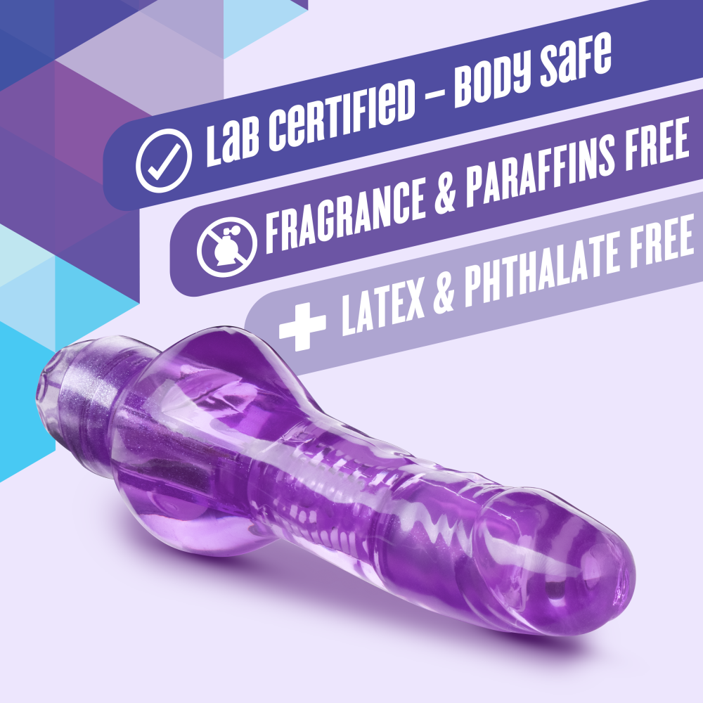 Naturally Yours By Blush® | Mr. Right Now Realistic Purple 6.5-Inch Long Vibrating Dildo、mySite、bottomscart