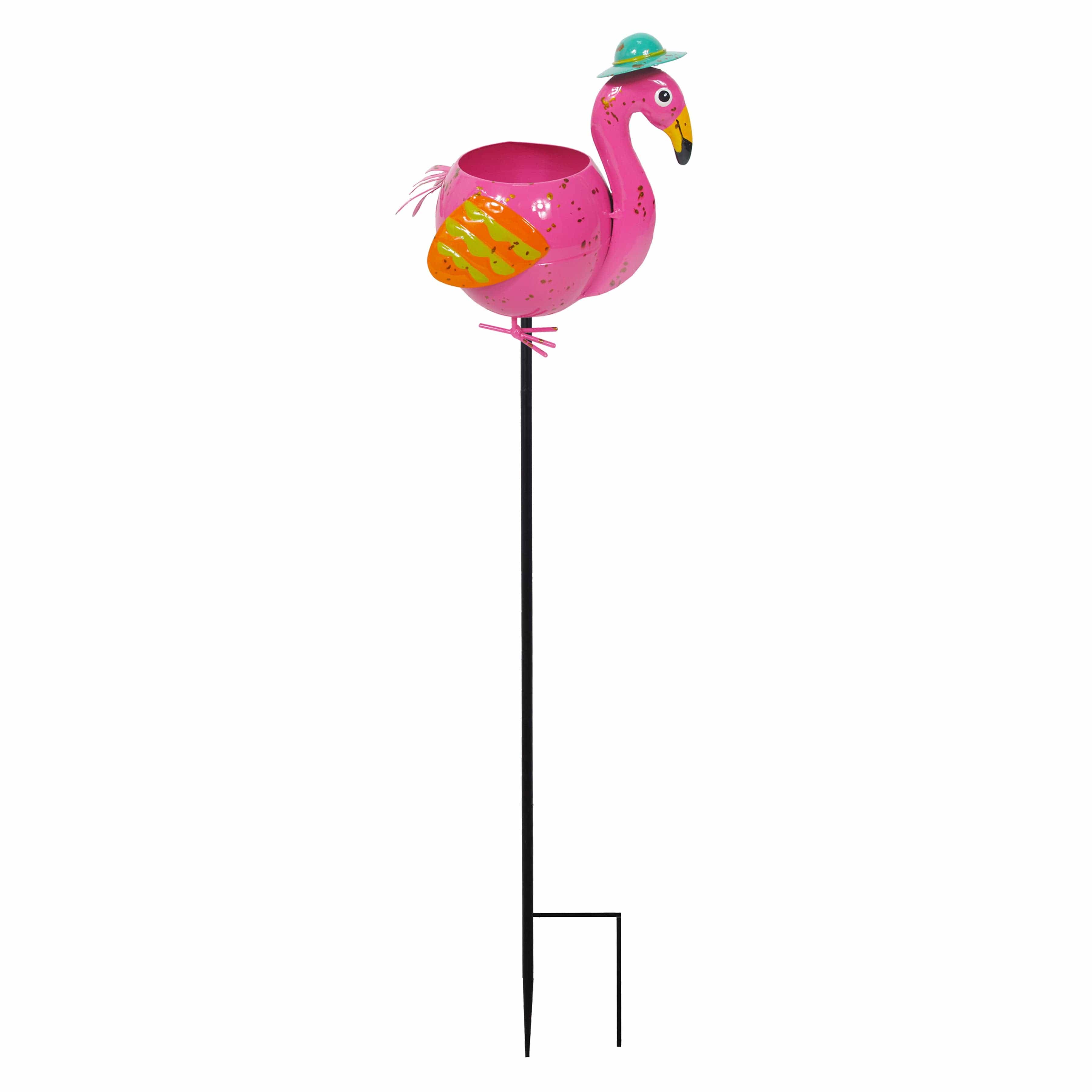 Mini Flamingo Planter Stake or Pot、mySite、g9winljtr