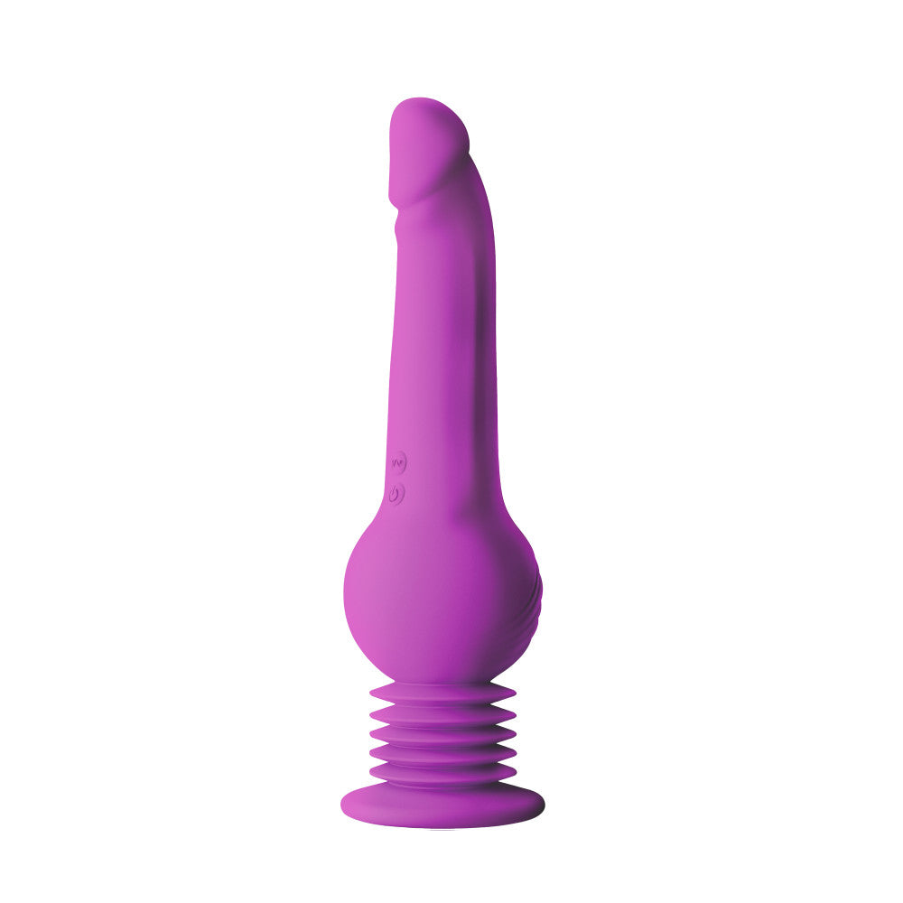 Impressions By Blush® | New York Gyro-Quake™ 9.75 Inch Vibrating & Thumping G Spot Dildo – Platinum Cured Silicone - Purple、mySite、bottomscart