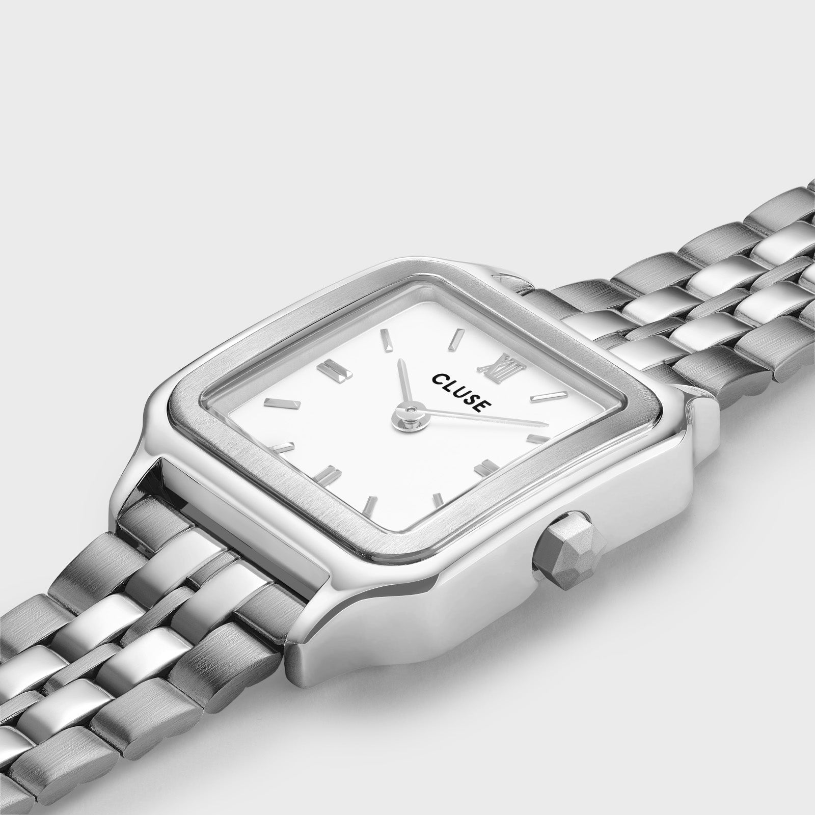  Gracieuse Petite Watch Steel, White, Silver Colour