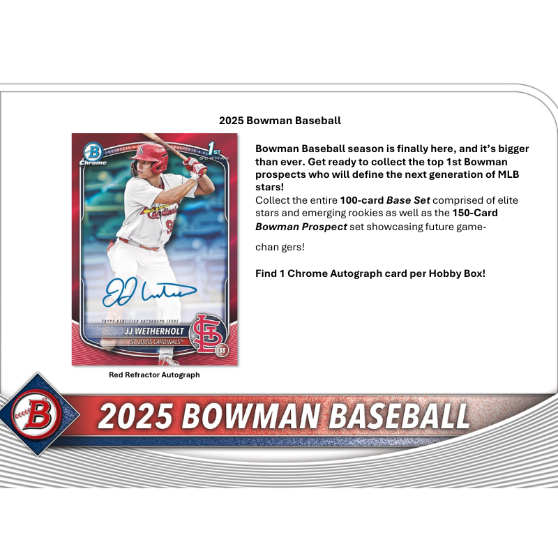 2025 Bowman Baseball Hobby Box、mySite、waistdrama