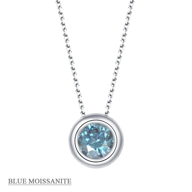 Moissanite 1ct Colored GRA Bezel Set Jewelry 925 Sterling Silver Lasting Beauty Plating、mySite、g9winljtr