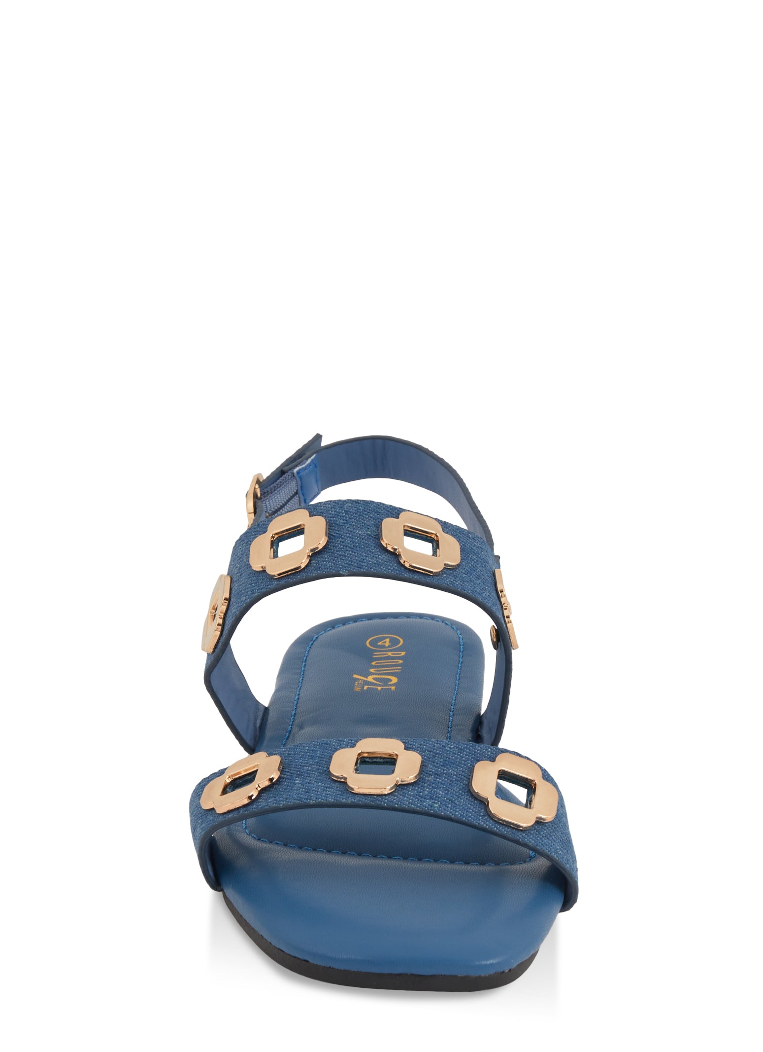 Girls Geometric Metallic Eyelet Band Sandals、mySite、camillekostekn