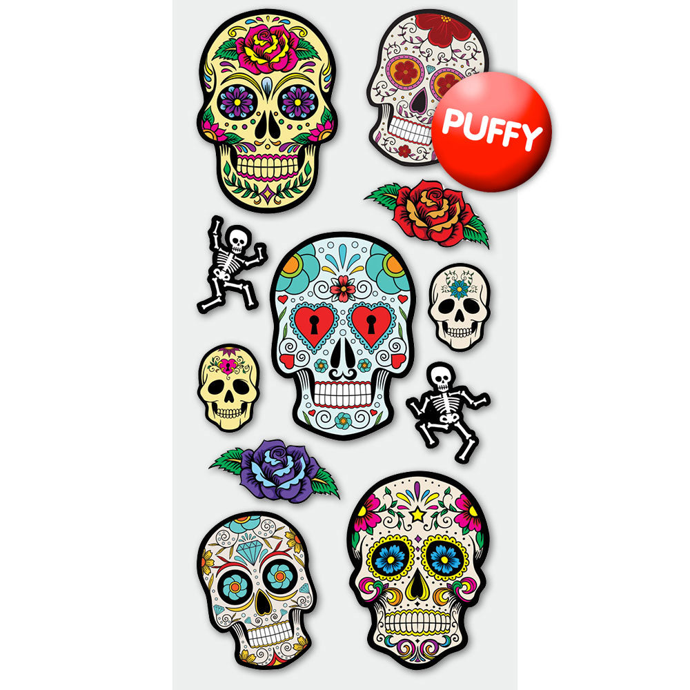  Sugar Skulls Puffy Stickers、mySite、ghnorth