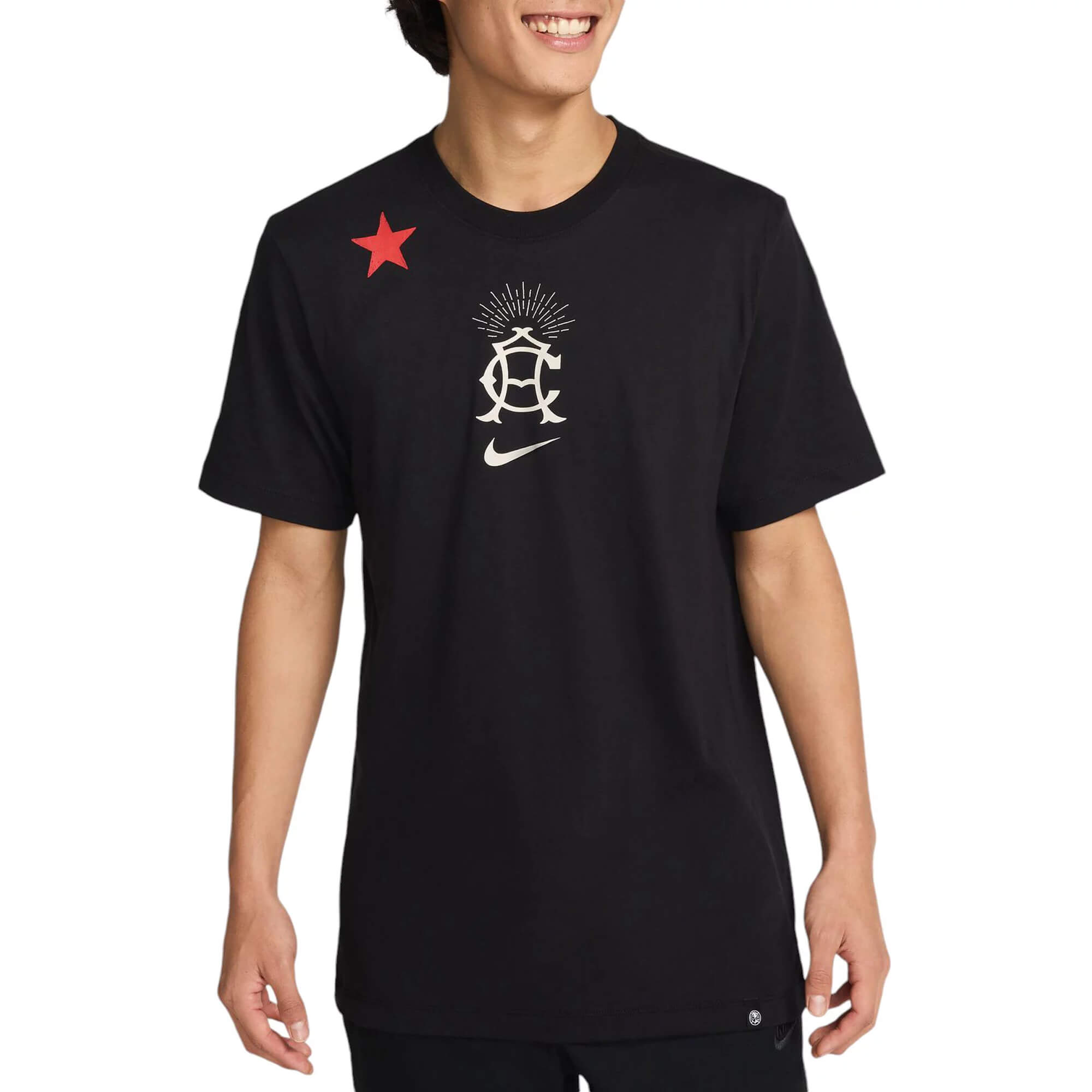 Nike Men's Club America Heritage Tee Black、mySite、noshort