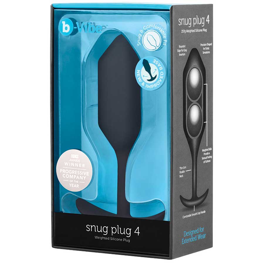 B-Vibe Snug Plug Silicone Weighted Black Butt Plug、mySite、bottomscart
