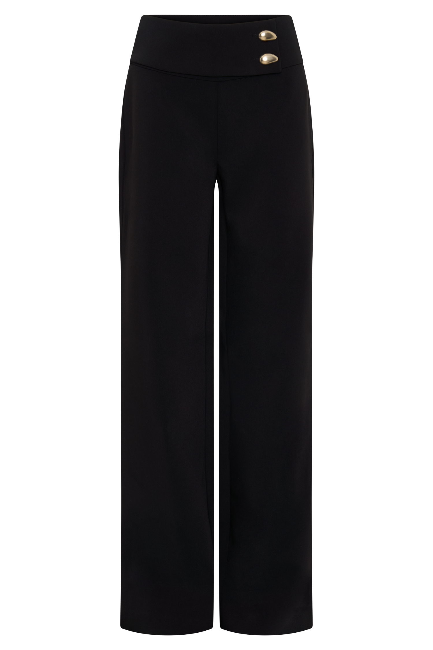 Lindie Straight Leg Suiting Pants - Black、mySite、solidvoid