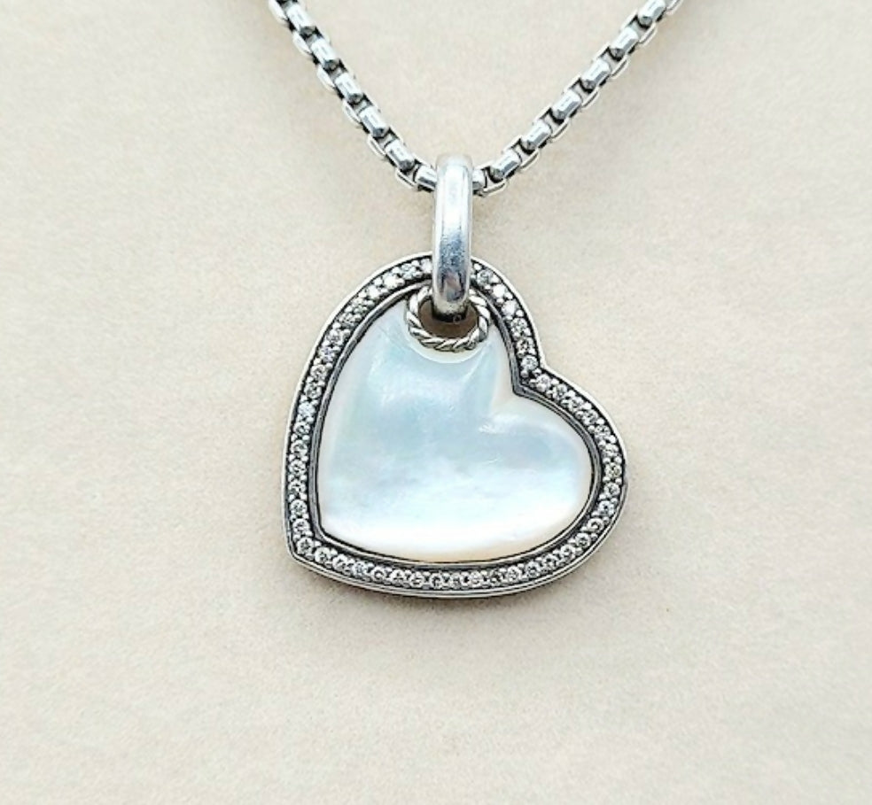 David Yurman Heart Pendant 鈥?Mother of Pearl & Diamonds、mySite、hinf8tx79
