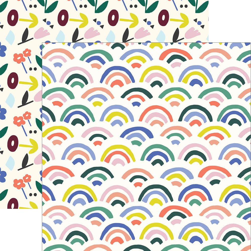  Rainbow & Clouds Pattern 12 x 12 Scrapbook Paper Set、mySite、ghnorth