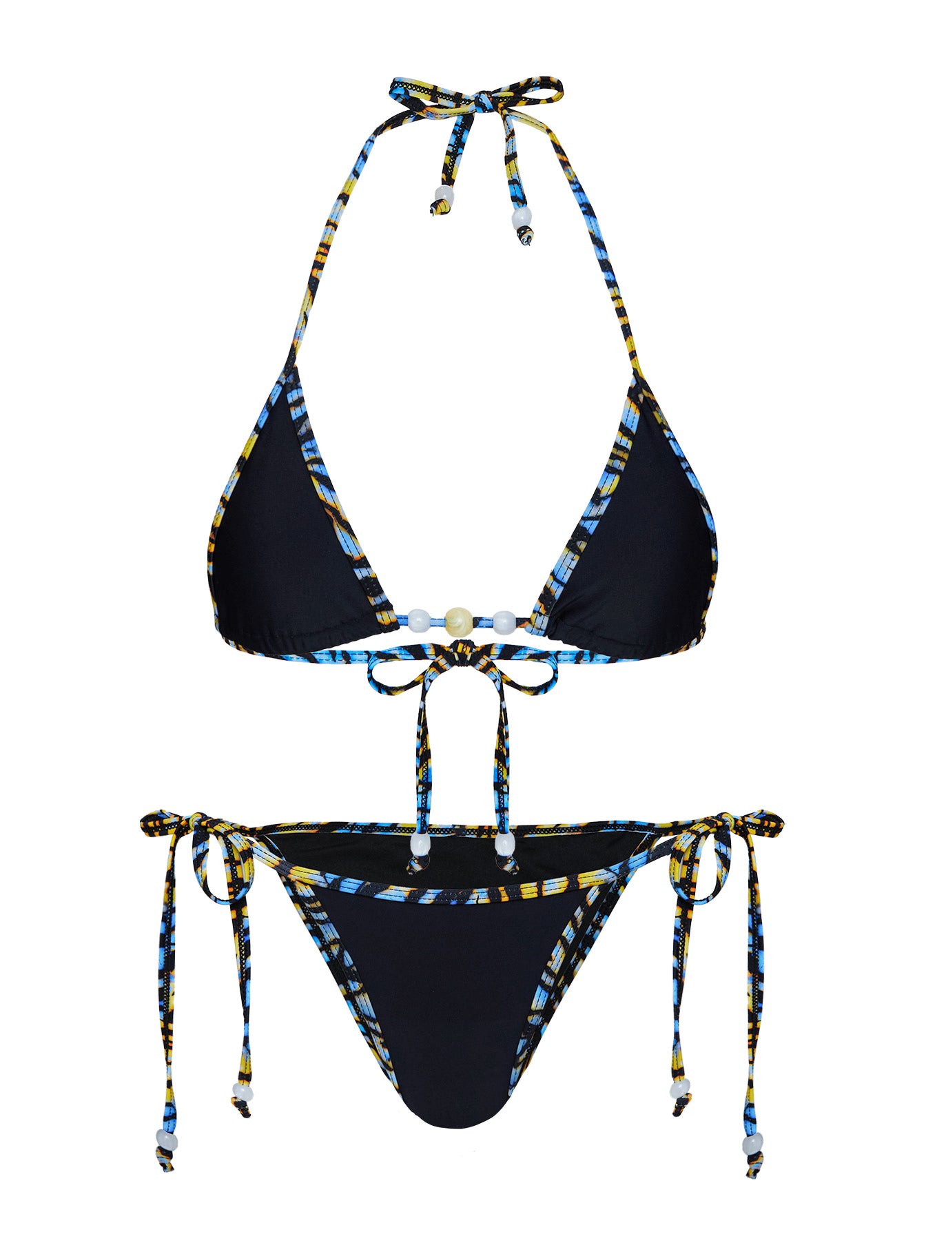 Blaylock Triangle Bikini Top Black / Zebra、mySite、solidvoid