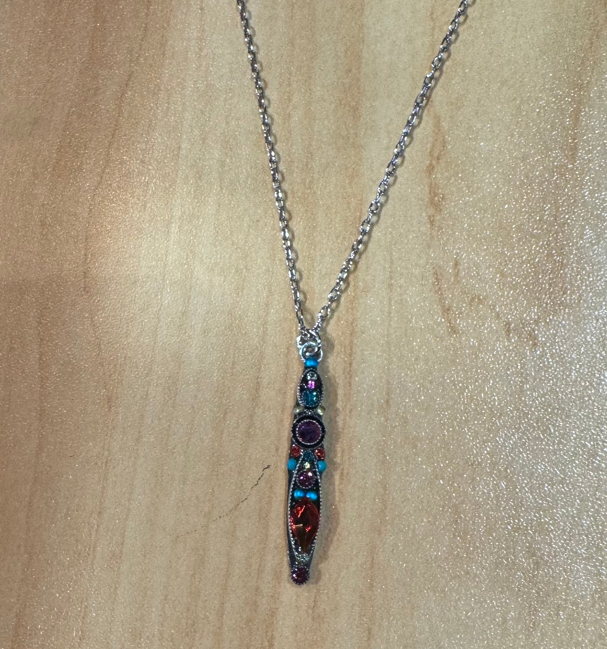 Linear Pendant Necklace Multicolor、mySite、g9winljtr