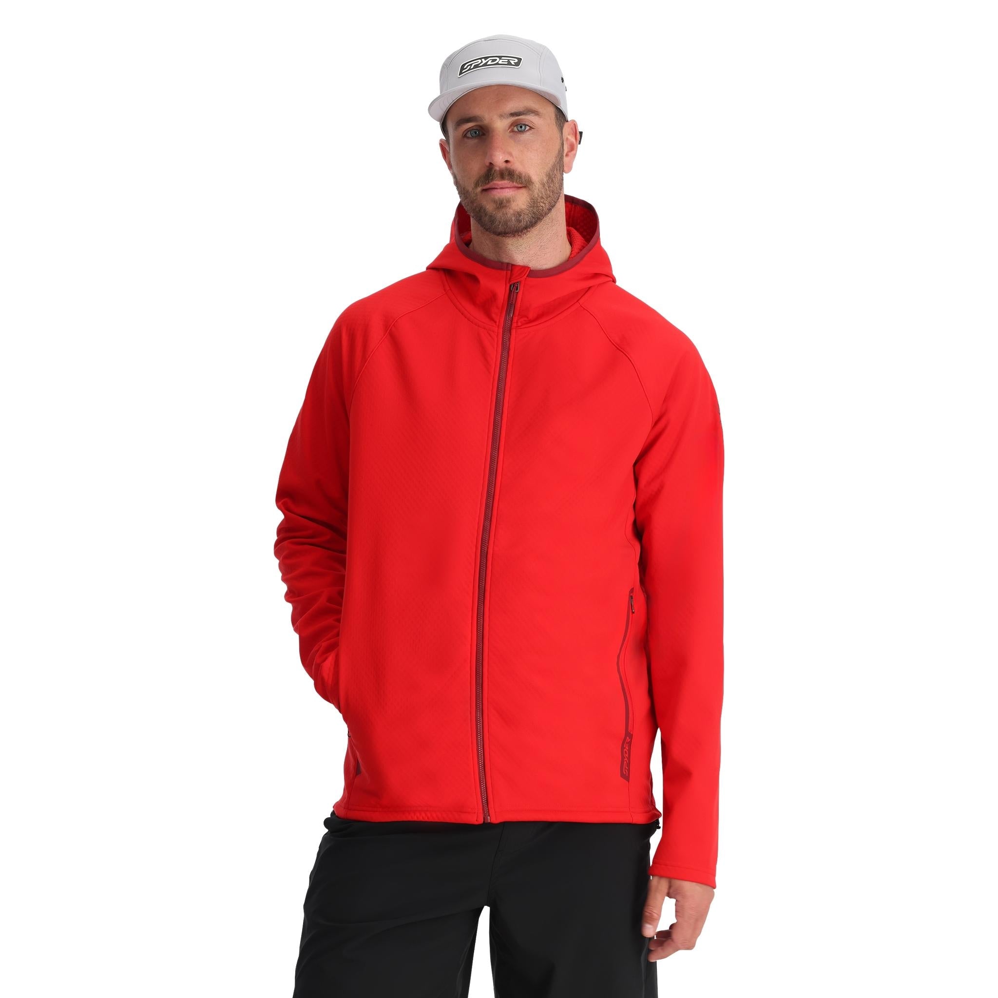 Mens Gridweb ShellFleece™ Hoodie - Spyder Red、mySite、i-lightchina