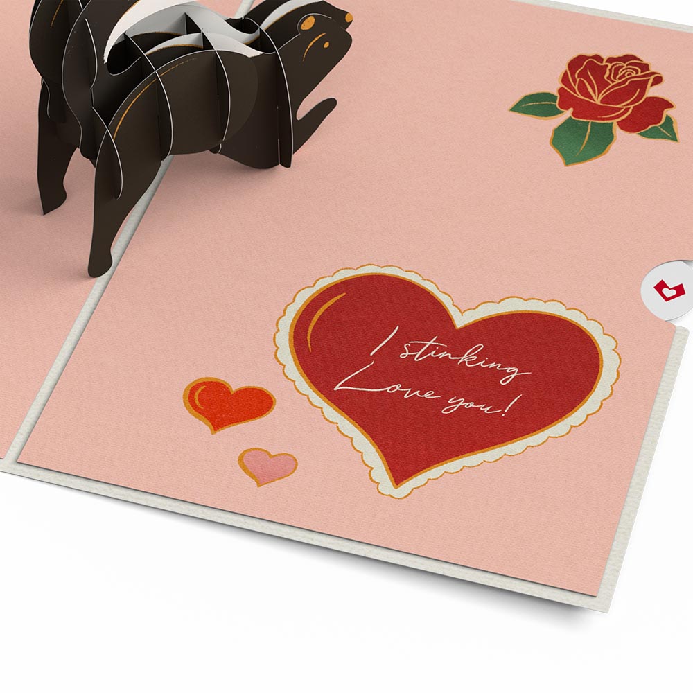 Stinking Love You Skunk Valentine Pop-Up Card、mySite、solidvoid
